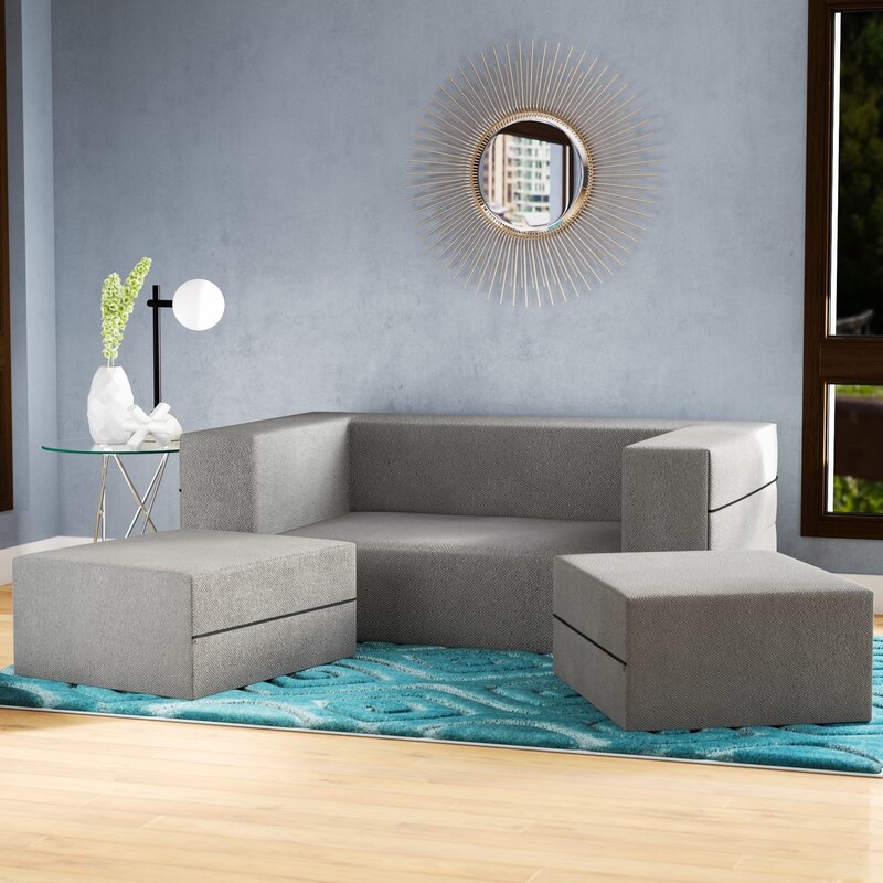 Zipcode Design Eugene 61'' Square Arm Sleeper Sofa Bed
